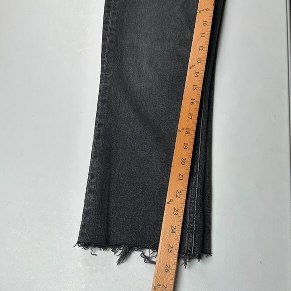 Agolde Jeans Womens 26 Black High Rise Stovepipe Stretch Pockets Raw Hem - Picture 11 of 12